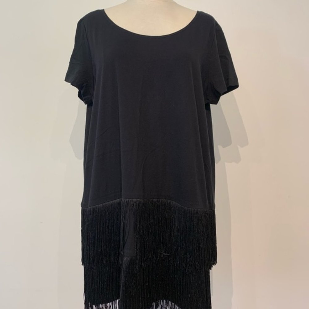 Betsey Johnson Black Oversized Flapper Dress